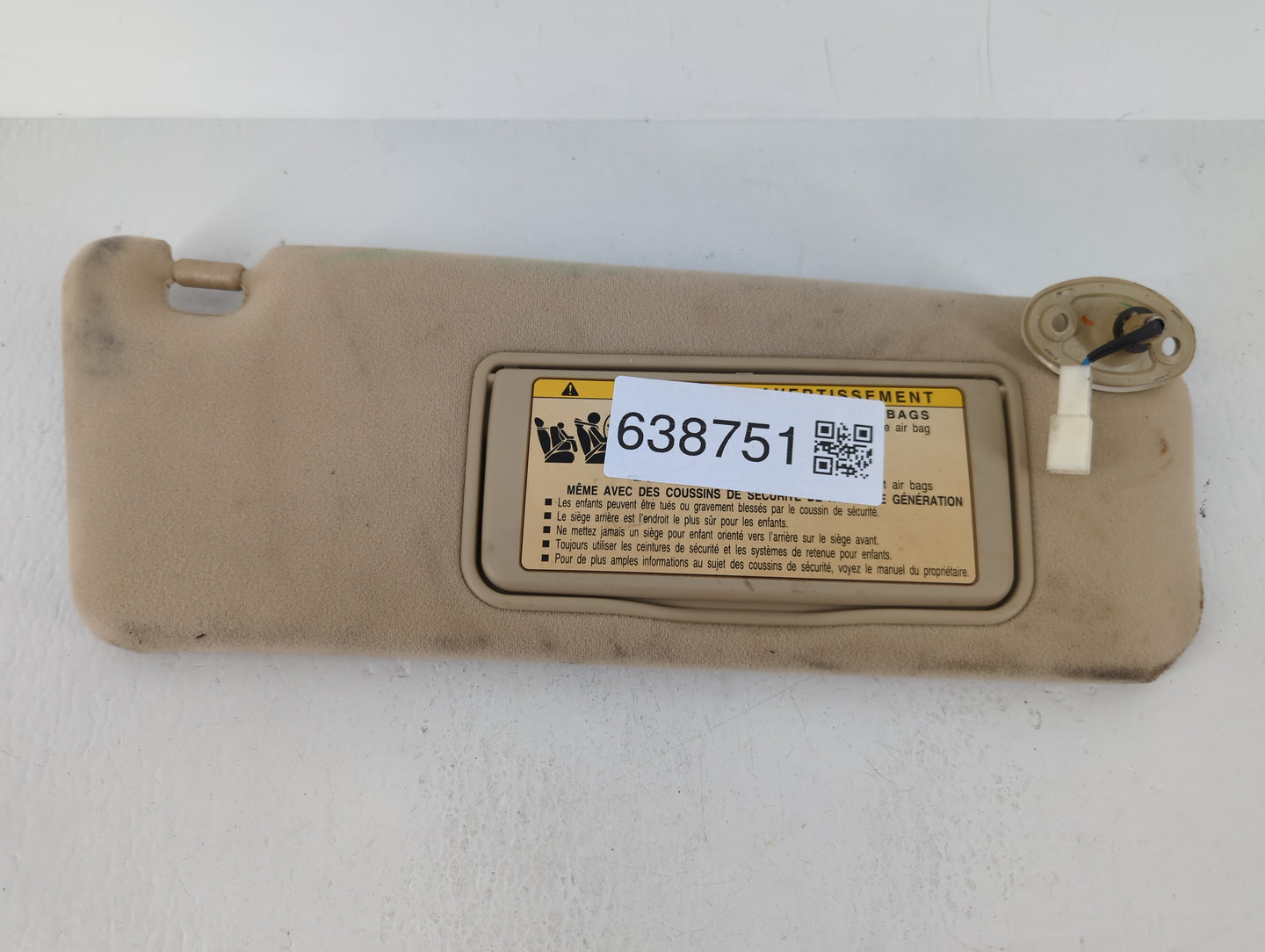 2005 Lexus Es350 Sun Visor Shade Replacement Driver Left Mirror Fits Fits 2006 OEM Used Auto Parts - Oemusedautoparts1.com