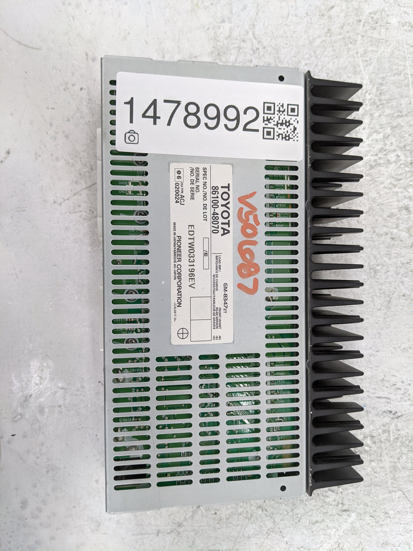 2005-2006 Lexus Rx330 Radio Speaker Amplifier - Oemusedautoparts1.com