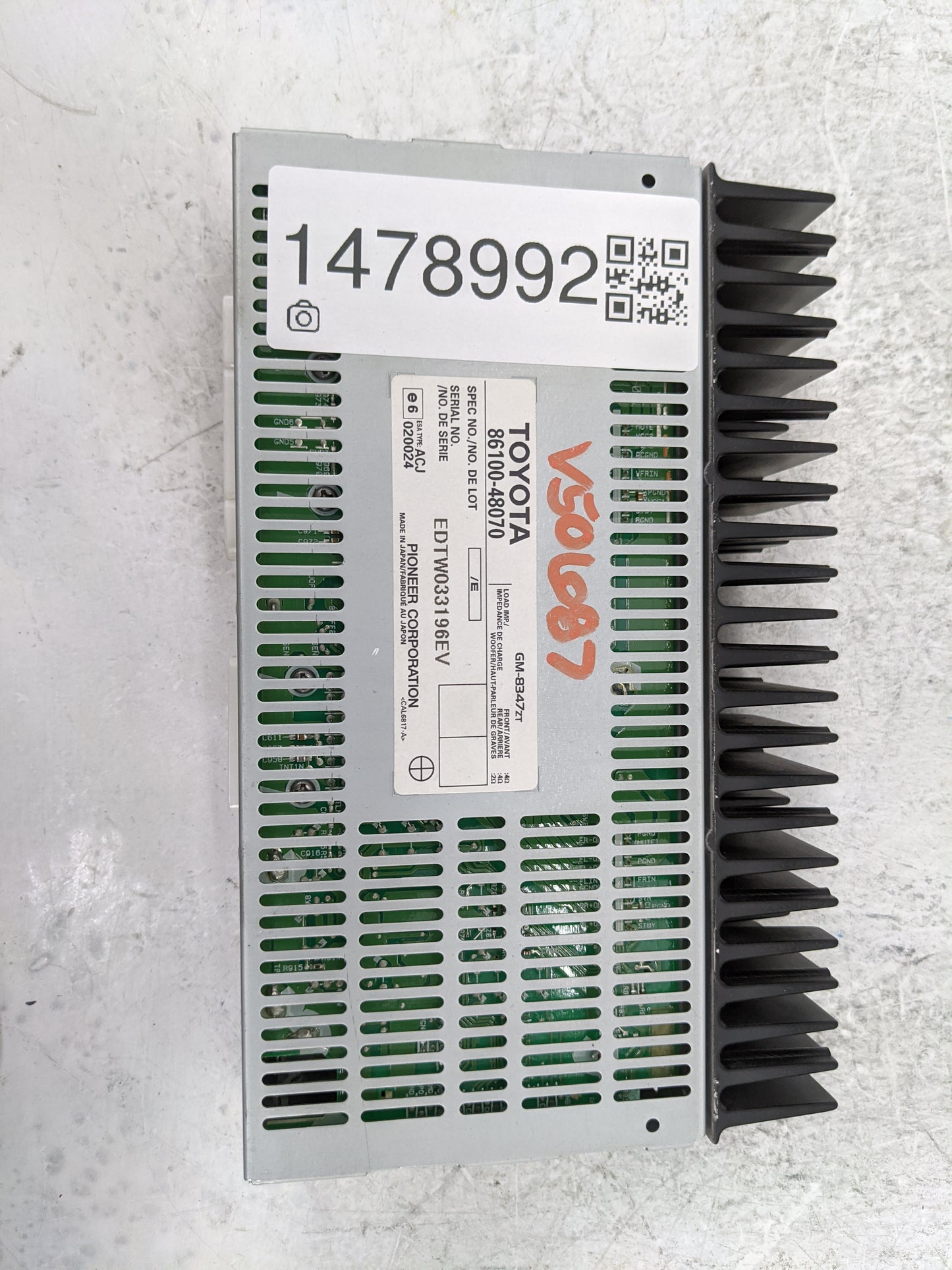 2005-2006 Lexus Rx330 Radio Speaker Amplifier - Oemusedautoparts1.com