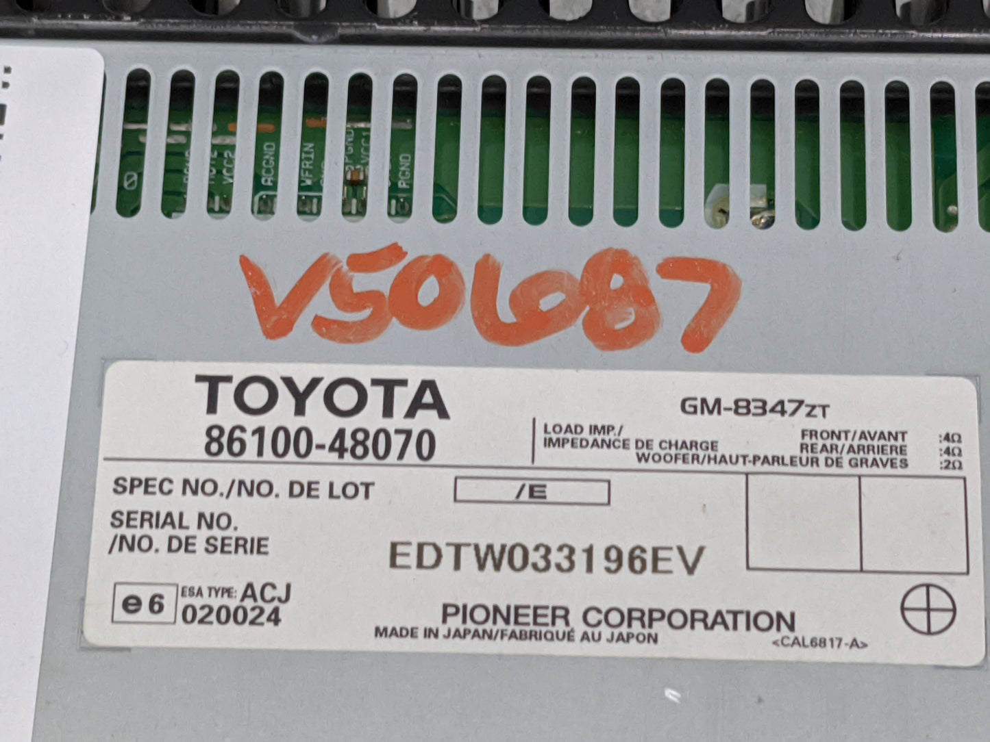 2005-2006 Lexus Rx330 Radio Speaker Amplifier - Oemusedautoparts1.com