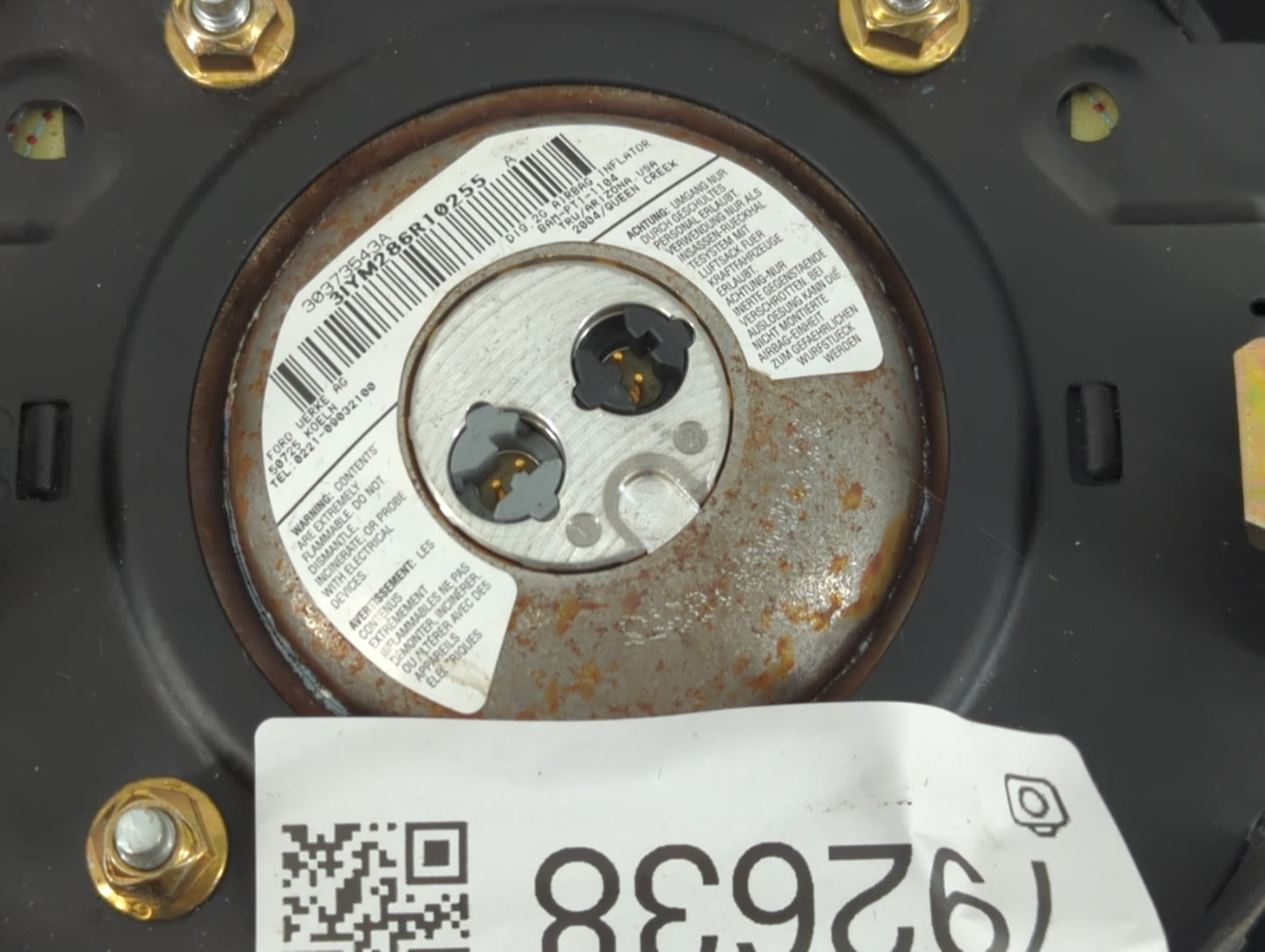 2005 Lincoln Ls Air Bag Driver Left Steering Wheel Mounted - Oemusedautoparts1.com