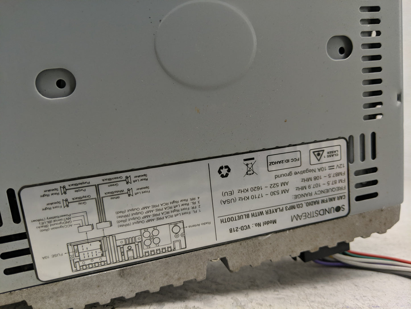 2005 Mazda Tribute Radio AM FM Cd Player Receiver Replacement P/N:VCD-21B Fits OEM Used Auto Parts - Oemusedautoparts1.com