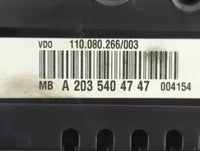 2005 Mercedes-Benz C240 Instrument Cluster Speedometer Gauges P/N:A 203 540 47 47 Fits OEM Used Auto Parts - Oemusedautopart