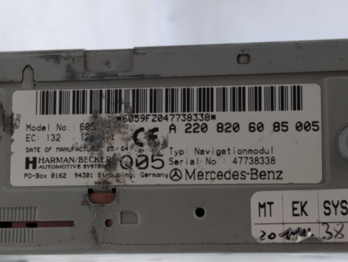 2001-2006 Mercedes-benz S600 Information Display Screen - Oemusedautoparts1.com