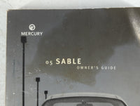 2005 Mercury Sable Owners Manual Book Guide P/N:PM5F4J-19A321-AA OEM Used Auto Parts - Oemusedautoparts1.com