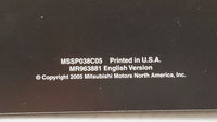 2005 Mitsubishi Endeavor Owners Manual Book Guide OEM Used Auto Parts - Oemusedautoparts1.com