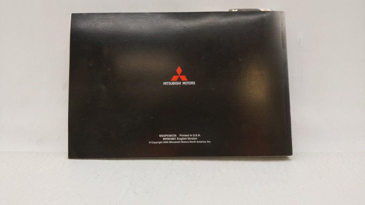 2005 Mitsubishi Endeavor Owners Manual Book Guide OEM Used Auto Parts - Oemusedautoparts1.com
