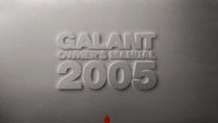 2005 Mitsubishi Galant Owners Manual Book Guide P/N:9290A438 OEM Used Auto Parts - Oemusedautoparts1.com