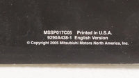 2005 Mitsubishi Galant Owners Manual Book Guide OEM Used Auto Parts - Oemusedautoparts1.com