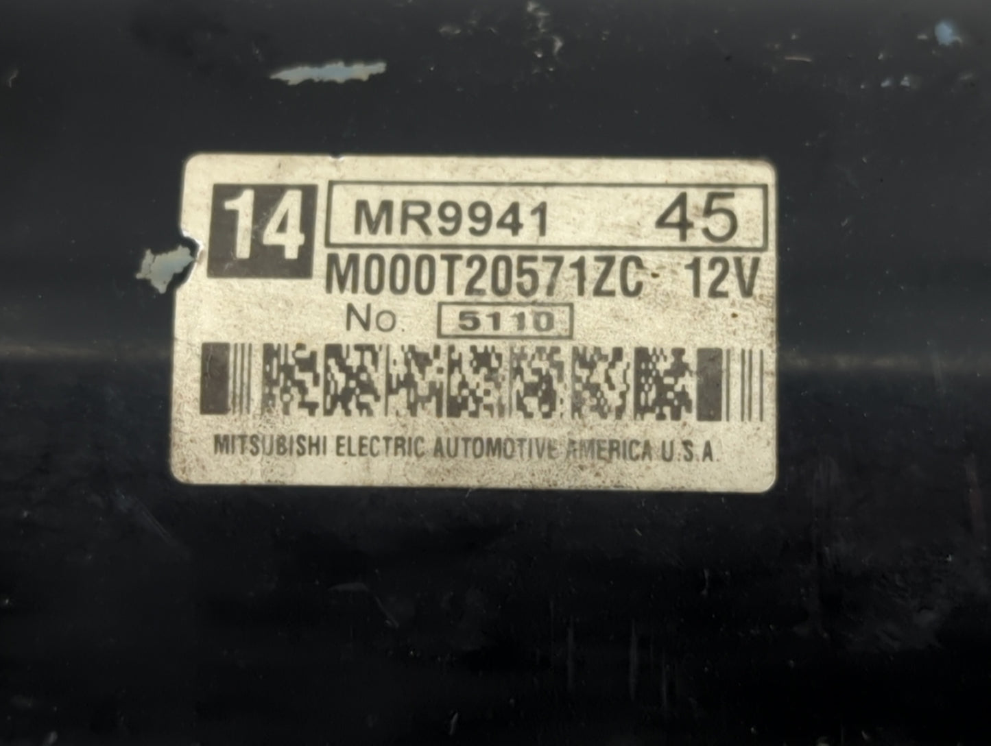 2004-2009 Mitsubishi Galant Car Starter Motor Solenoid OEM P/N:M000T20571ZC MR9941 Fits OEM Used Auto Parts - Oemusedautopar