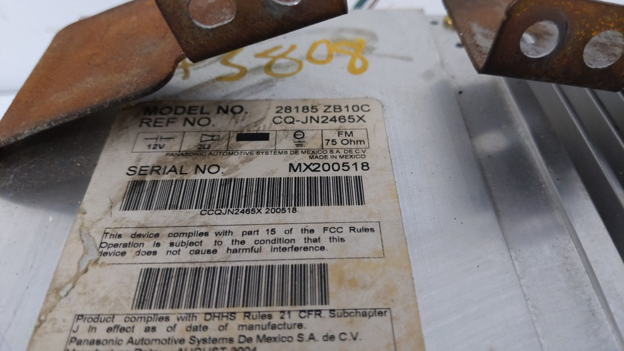 2005-2006 Nissan Altima Radio AM FM Cd Player Receiver Replacement P/N:28185 ZB10C 28185 ZB00A Fits Fits 2005 2006 OEM Used 