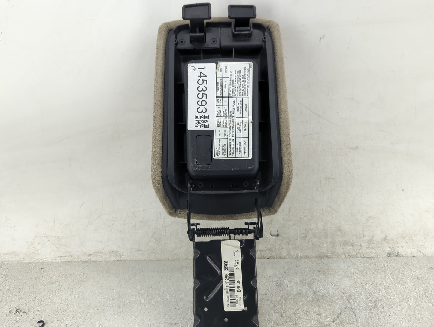 2005 Nissan Altima Center Console Armrest Cover Lid Fits OEM Used Auto Parts - Oemusedautoparts1.com