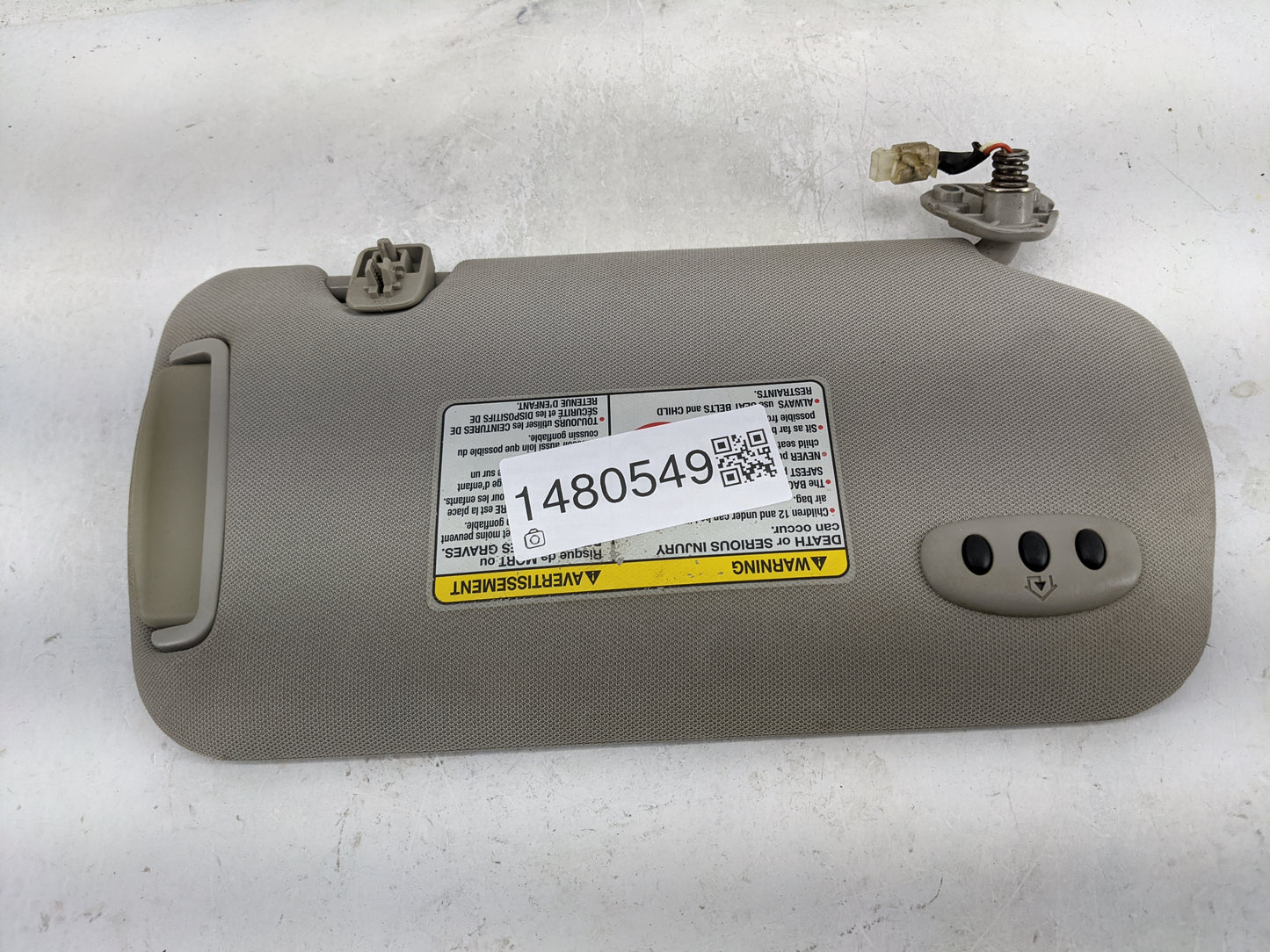 2005-2006 Nissan Altima Sun Visor Shade Replacement Driver Left Mirror Fits Fits 2005 2006 OEM Used Auto Parts - Oemusedauto