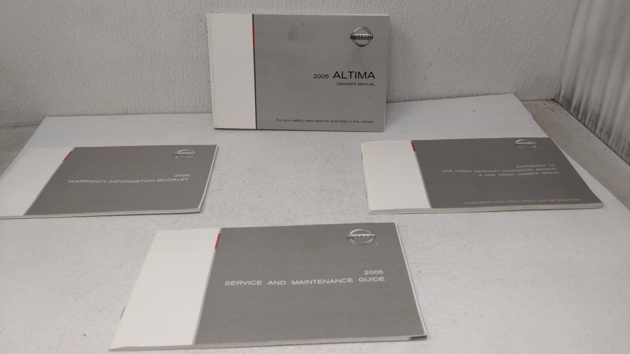2005 Nissan Altima Owners Manual Book Guide OEM Used Auto Parts - Oemusedautoparts1.com