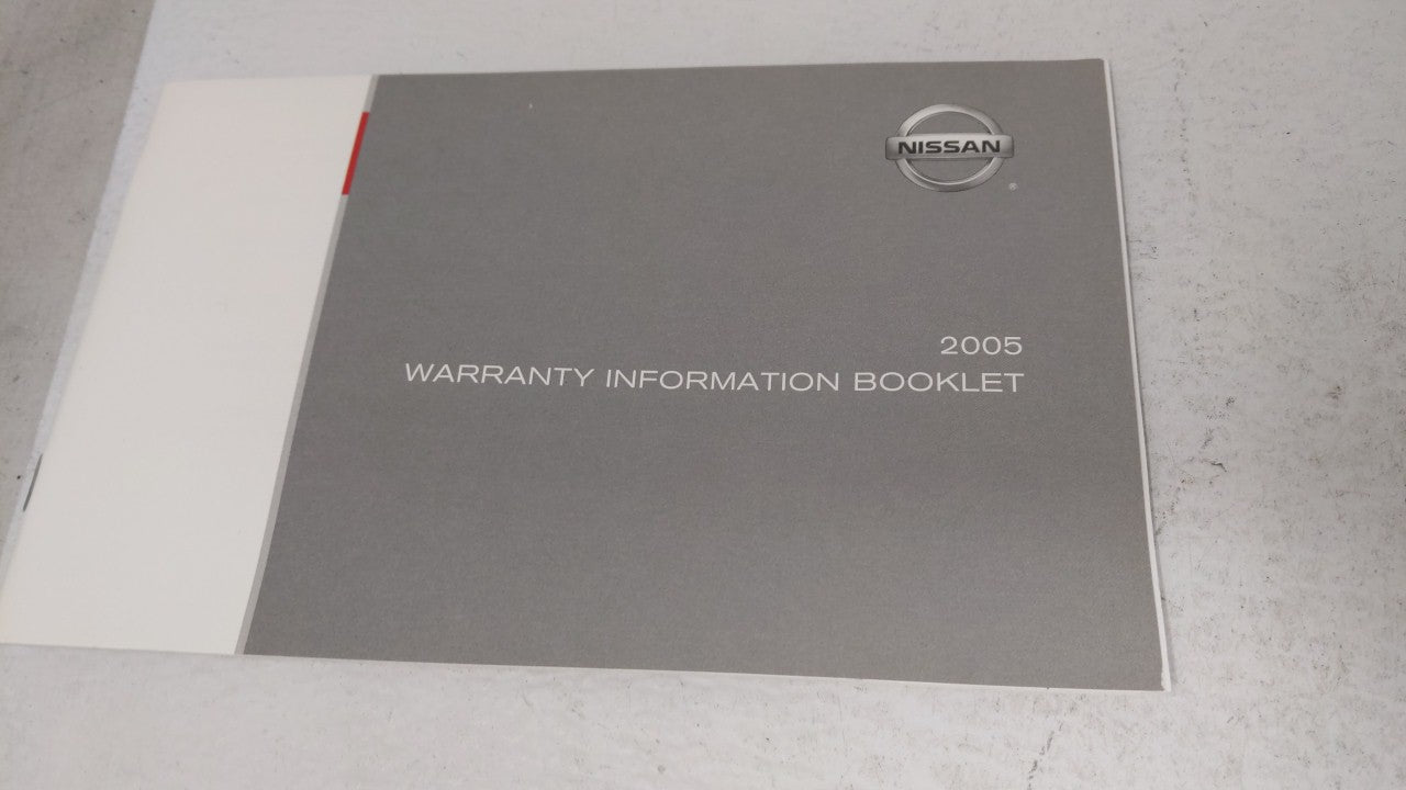 2005 Nissan Altima Owners Manual Book Guide OEM Used Auto Parts - Oemusedautoparts1.com