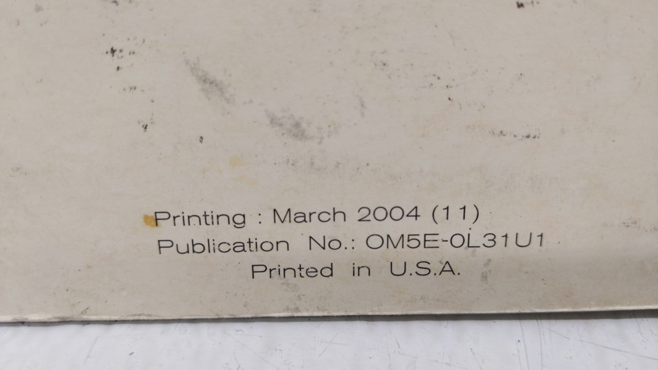 2005 Nissan Altima Owners Manual Book Guide OEM Used Auto Parts - Oemusedautoparts1.com