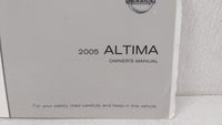 2005 Nissan Altima Owners Manual Book Guide OEM Used Auto Parts - Oemusedautoparts1.com