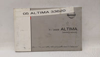 2005 Nissan Altima Owners Manual Book Guide OEM Used Auto Parts - Oemusedautoparts1.com