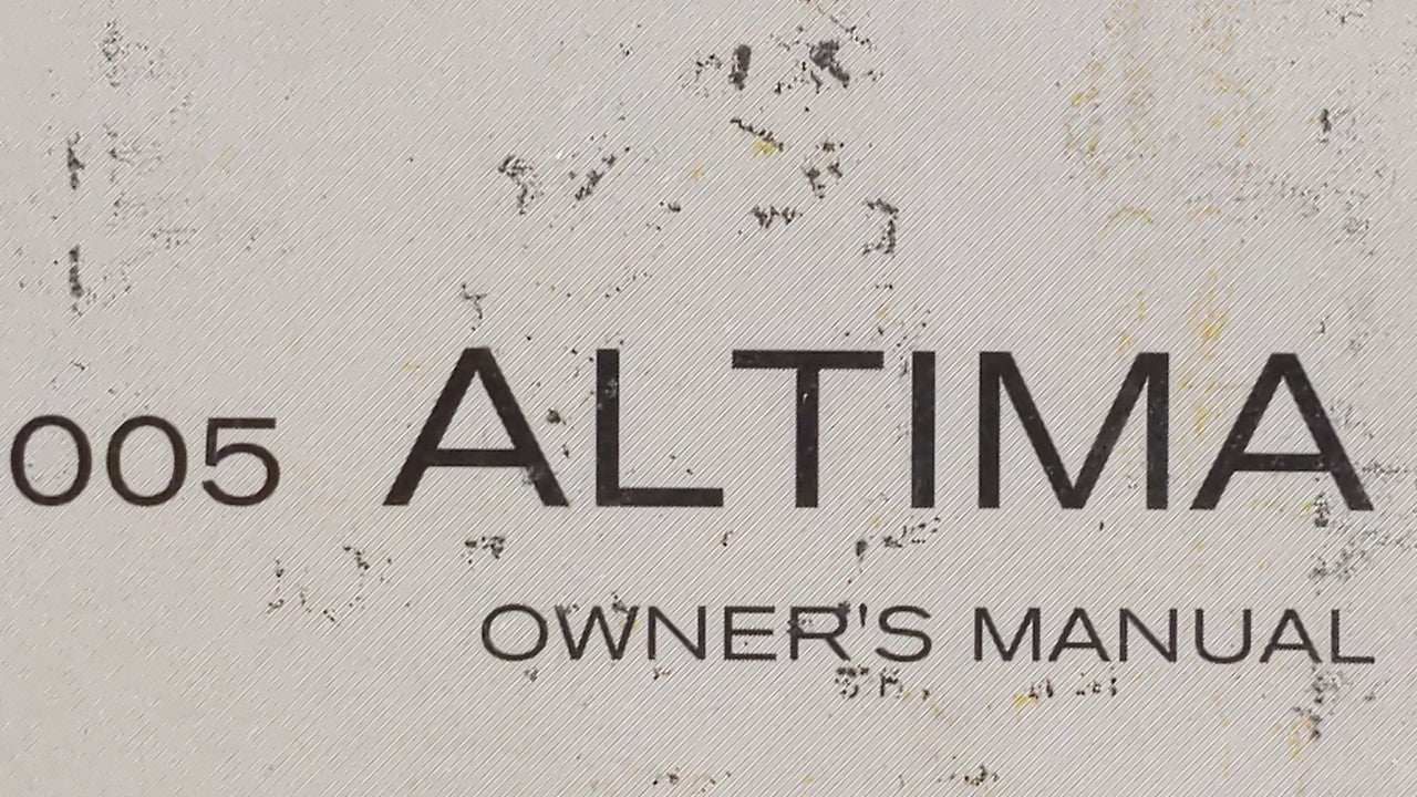 2005 Nissan Altima Owners Manual Book Guide OEM Used Auto Parts - Oemusedautoparts1.com