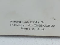 2005 Nissan Altima Owners Manual Book Guide OEM Used Auto Parts - Oemusedautoparts1.com