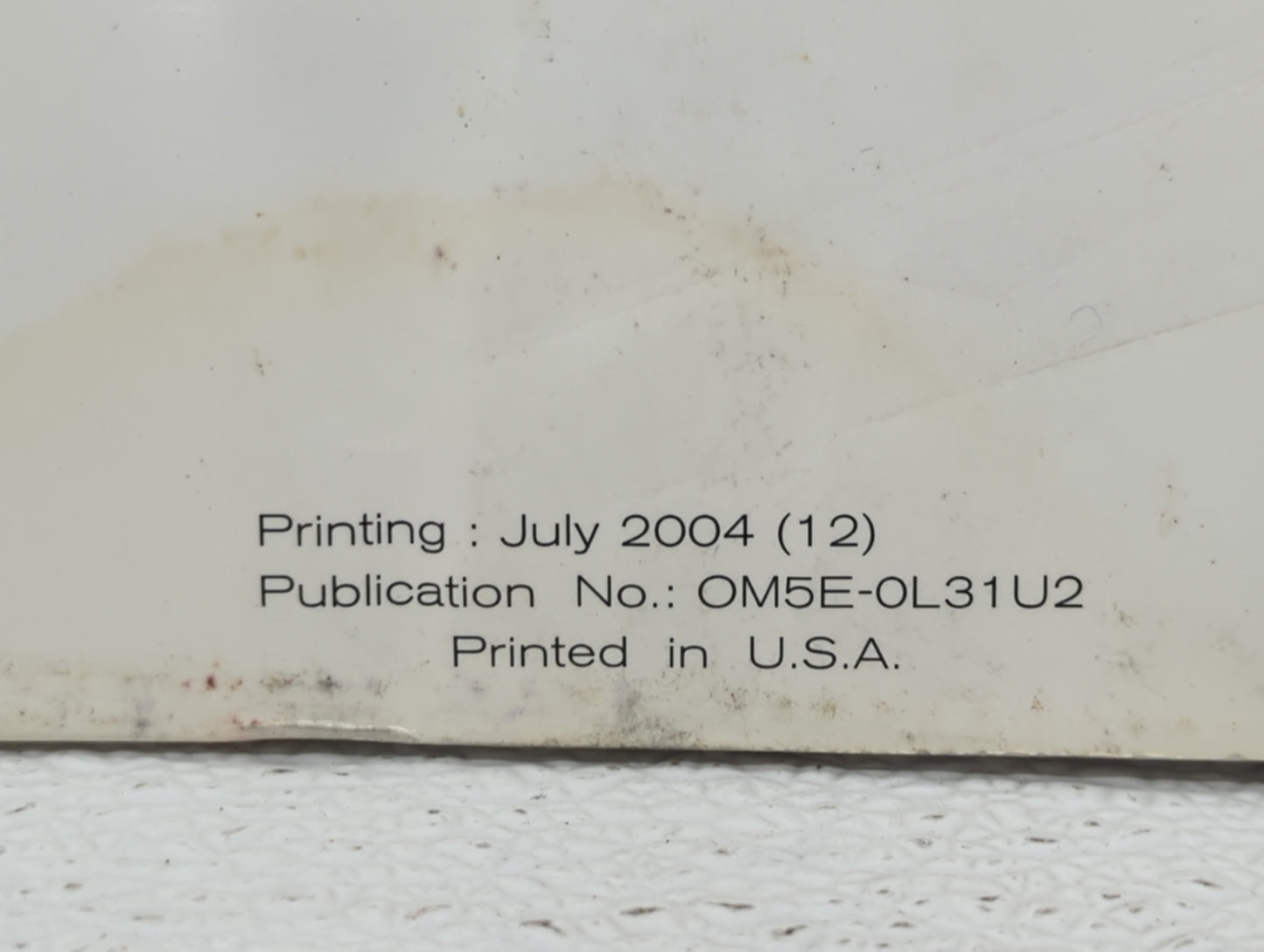 2005 Nissan Altima Owners Manual Book Guide OEM Used Auto Parts - Oemusedautoparts1.com