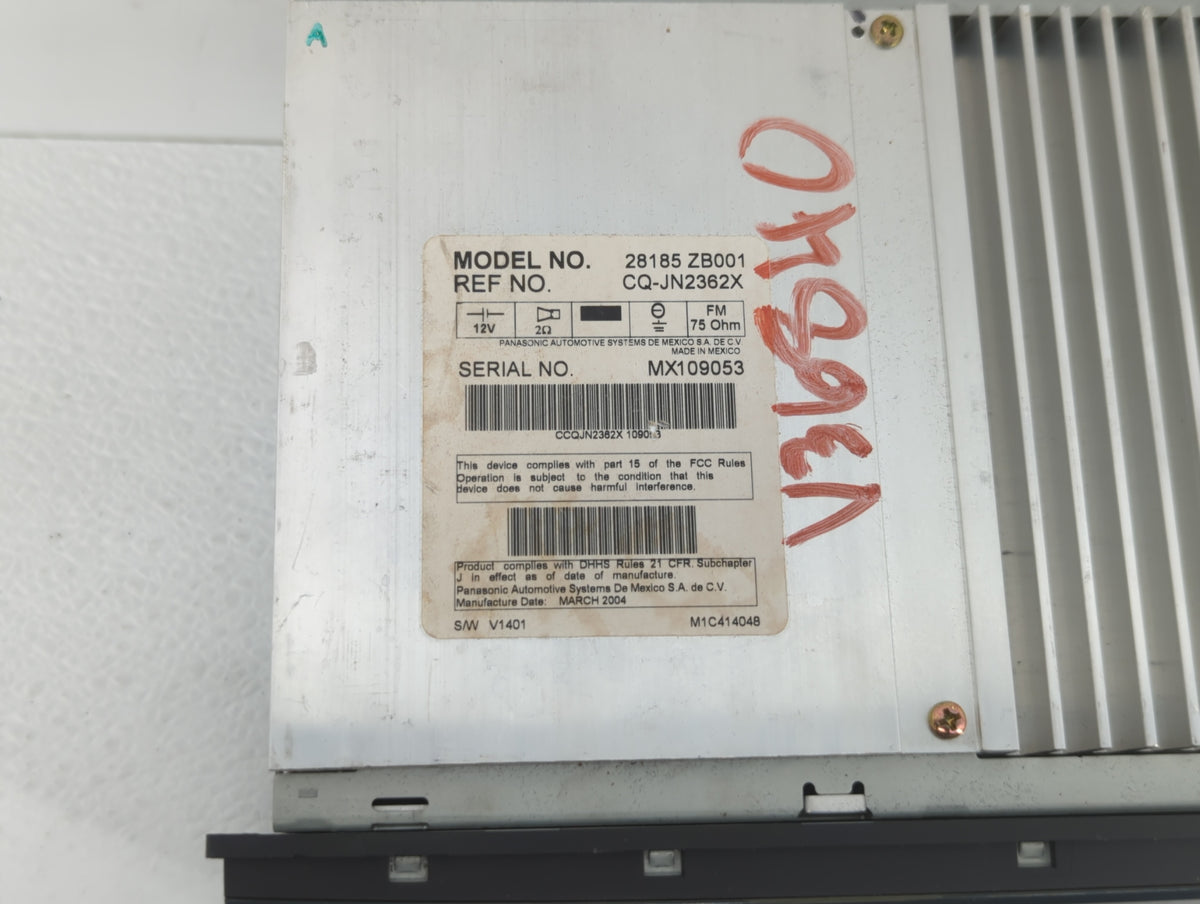 2005-2006 Nissan Altima Am Fm Cd Player Radio Receiver 440562 - Oemusedautoparts1.com