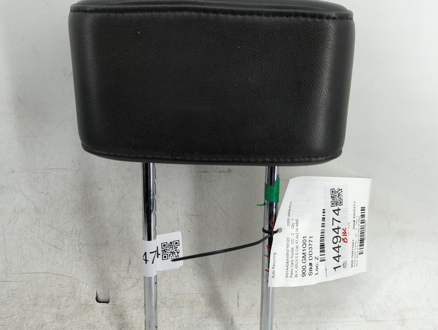 2005-2007 Nissan Armada Headrest Head Rest Rear Seat Fits Fits 2005 2006 2007 OEM Used Auto Parts - Oemusedautoparts1.com