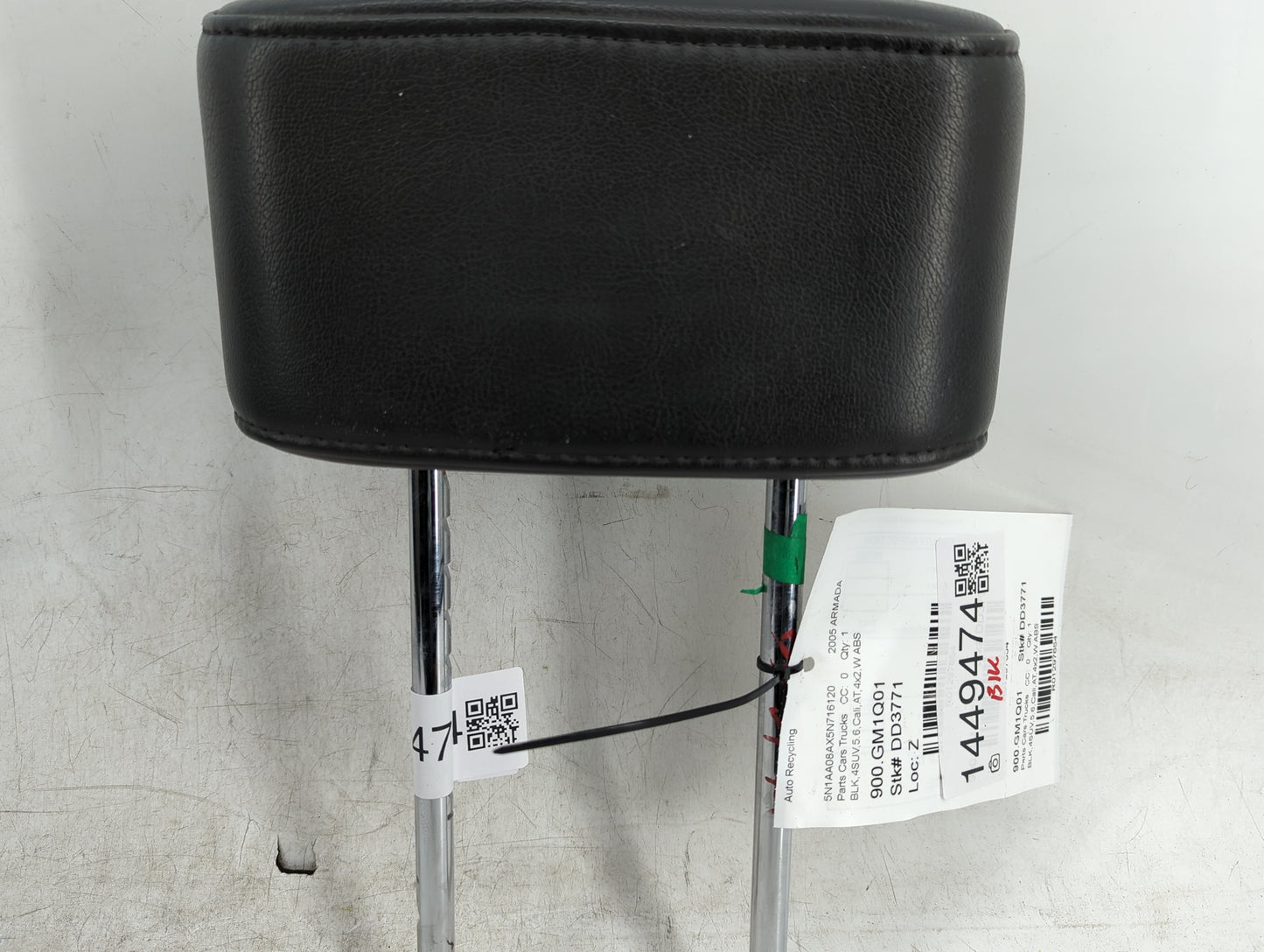 2005-2007 Nissan Armada Headrest Head Rest Rear Seat Fits Fits 2005 2006 2007 OEM Used Auto Parts - Oemusedautoparts1.com