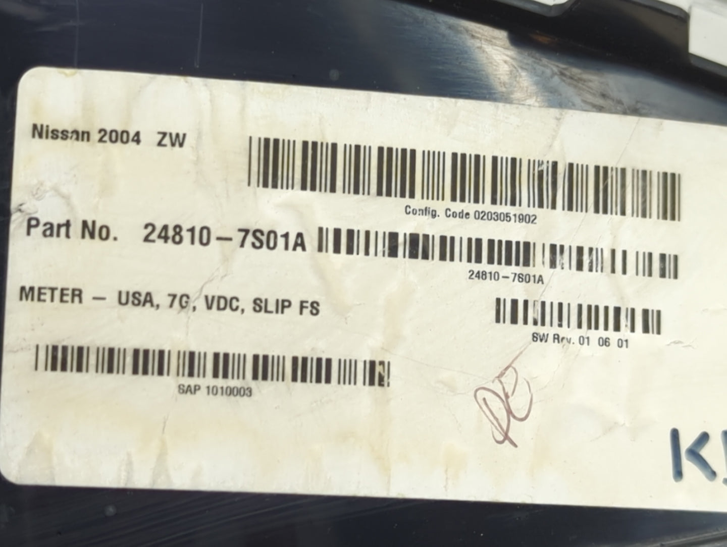 2005 Nissan Armada Instrument Cluster Speedometer Gauges P/N:24810-7S01A Miles: Fits OEM Used Auto Parts - Oemusedautoparts1