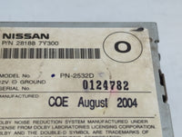 2004-2005 Nissan Maxima Radio AM FM Cd Player Receiver Replacement P/N:28188 7Y300 Fits Fits 2004 2005 OEM Used Auto Parts -