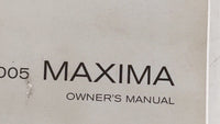 2005 Nissan Maxima Owners Manual Book Guide OEM Used Auto Parts - Oemusedautoparts1.com