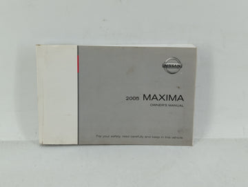 2005 Nissan Maxima Owners Manual Book Guide OEM Used Auto Parts - Oemusedautoparts1.com