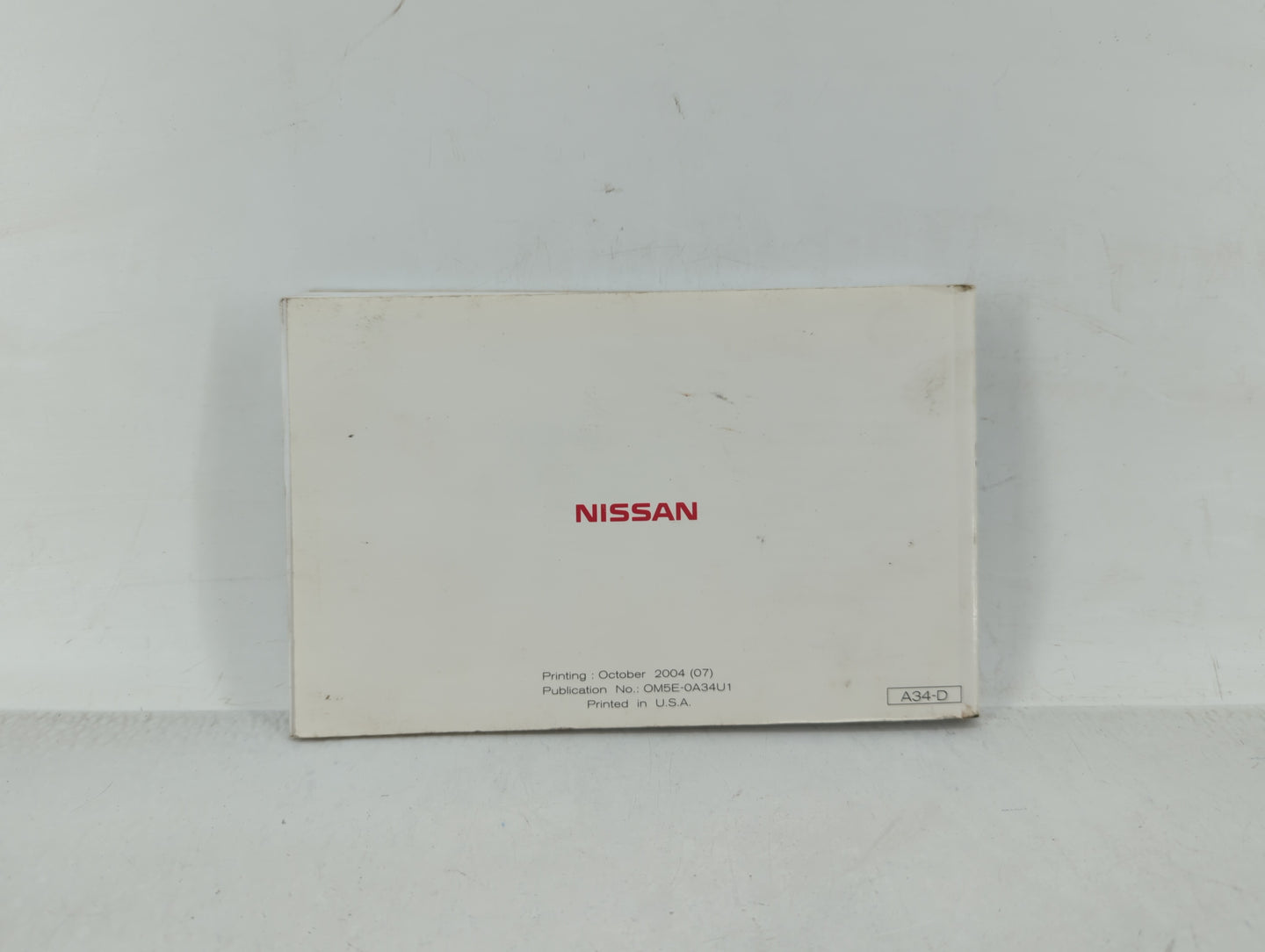 2005 Nissan Maxima Owners Manual Book Guide OEM Used Auto Parts - Oemusedautoparts1.com