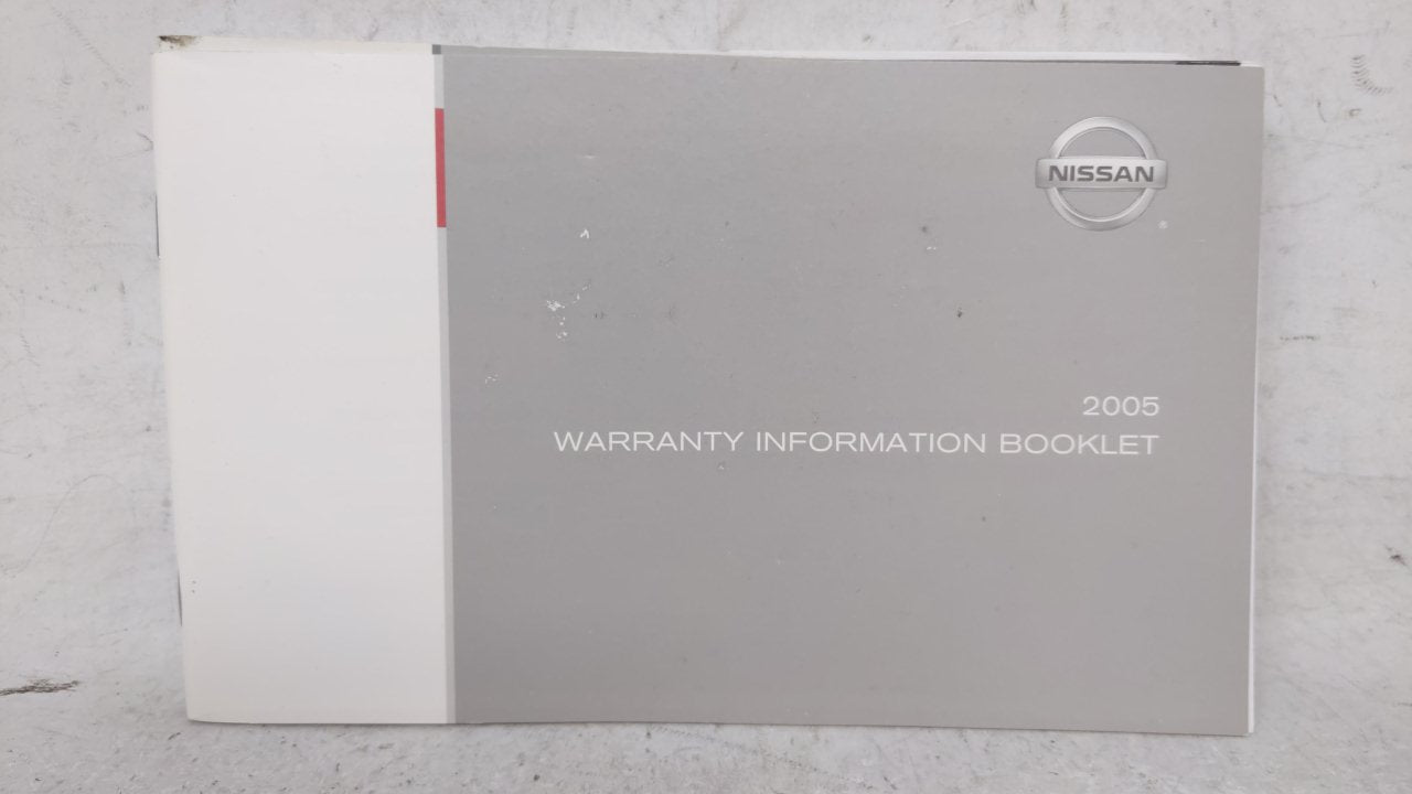 2005 Nissan Maxima Owners Manual Book Guide OEM Used Auto Parts - Oemusedautoparts1.com