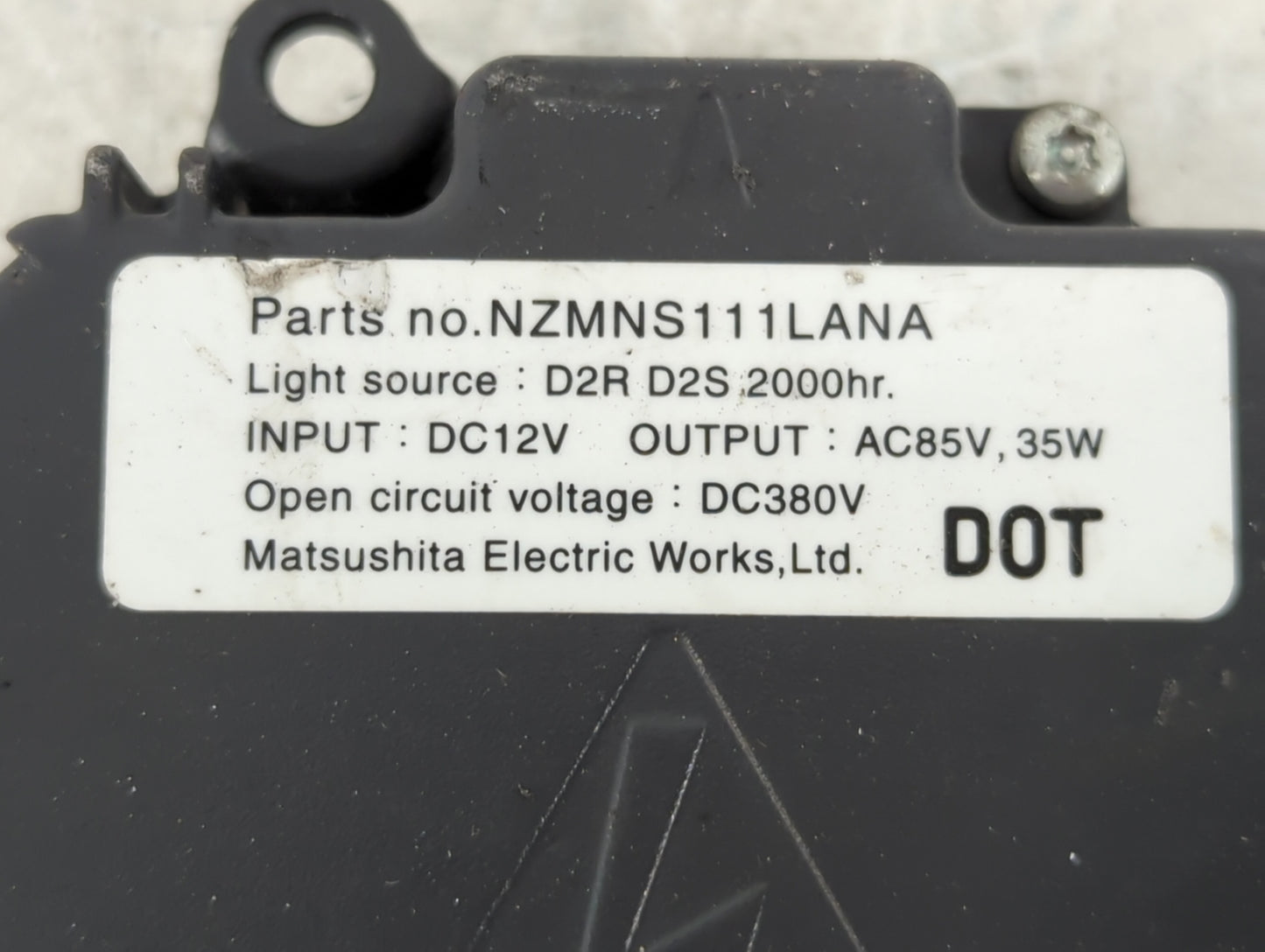 2005 Nissan Maxima Headlight Ballast Head Light - Oemusedautoparts1.com