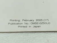 2005 Nissan Murano Owners Manual Book Guide OEM Used Auto Parts - Oemusedautoparts1.com