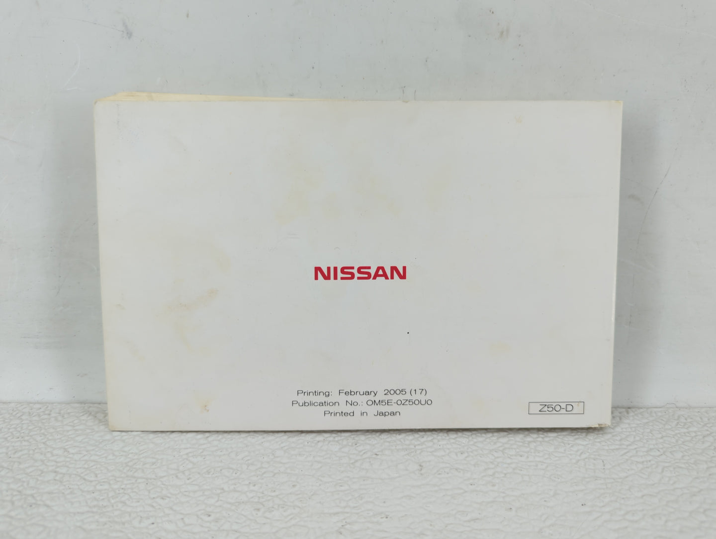 2005 Nissan Murano Owners Manual Book Guide OEM Used Auto Parts - Oemusedautoparts1.com