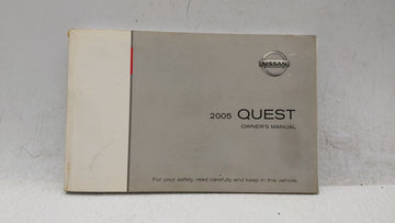2005 Nissan Quest Owners Manual Book Guide OEM Used Auto Parts - Oemusedautoparts1.com
