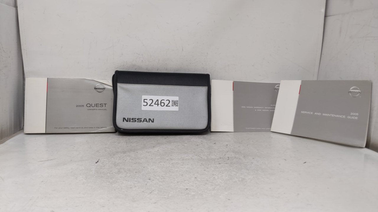 2005 Nissan Quest Owners Manual Book Guide OEM Used Auto Parts - Oemusedautoparts1.com