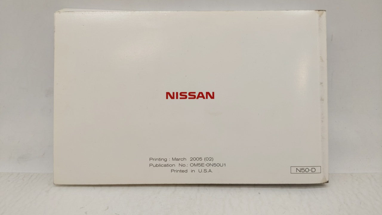 2005 Nissan Xterra Owners Manual Book Guide OEM Used Auto Parts - Oemusedautoparts1.com
