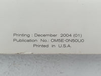 2005 Nissan Xterra Owners Manual Book Guide OEM Used Auto Parts - Oemusedautoparts1.com