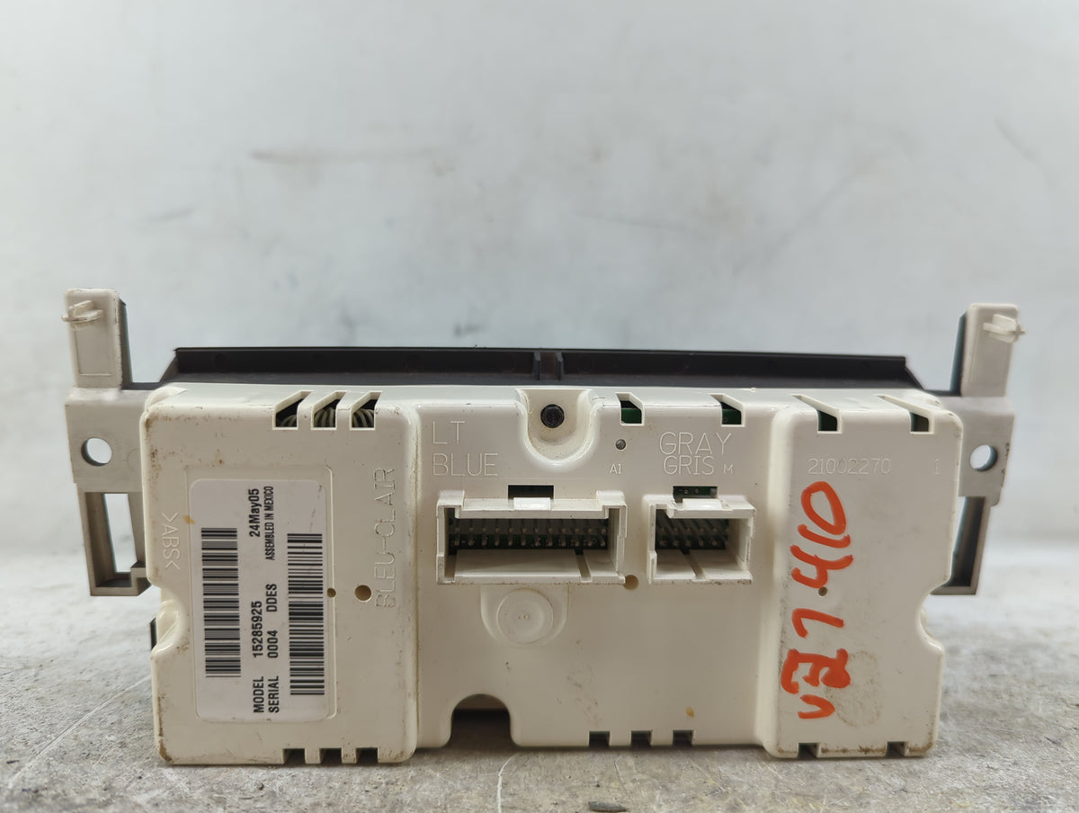 2005 Saab 9-7x Climate Control Module Temperature AC/Heater Replacement P/N:15285925 Fits OEM Used Auto Parts - Oemusedautop