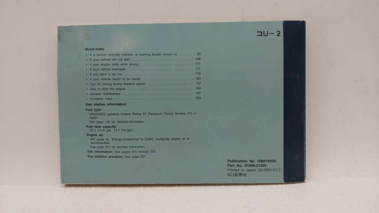 2005 Scion Tc Owners Manual Book Guide OEM Used Auto Parts - Oemusedautoparts1.com