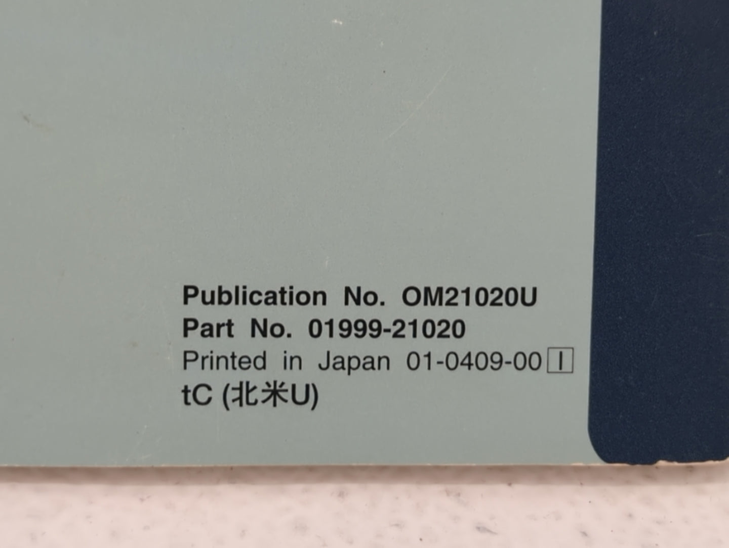 2005 Scion Tc Owners Manual Book Guide P/N:01999-21020 OEM Used Auto Parts - Oemusedautoparts1.com