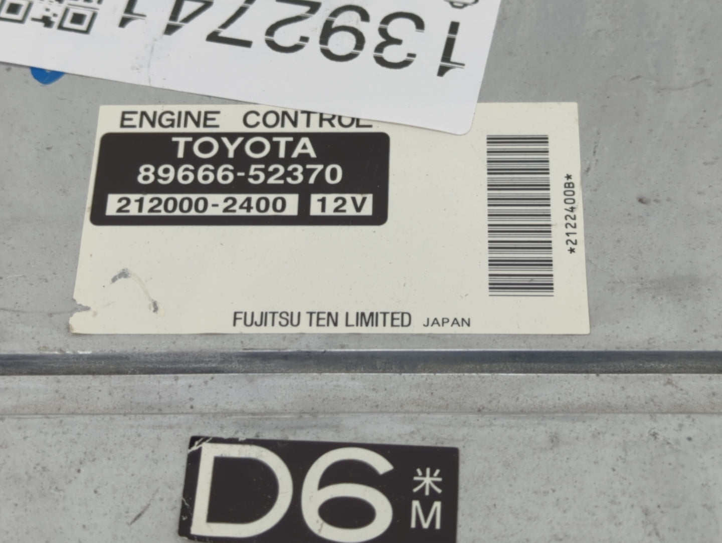 2005 Scion Xb PCM Engine Control Computer ECU ECM PCU OEM P/N:212000-2400 89666-52370 Fits OEM Used Auto Parts - Oemusedauto