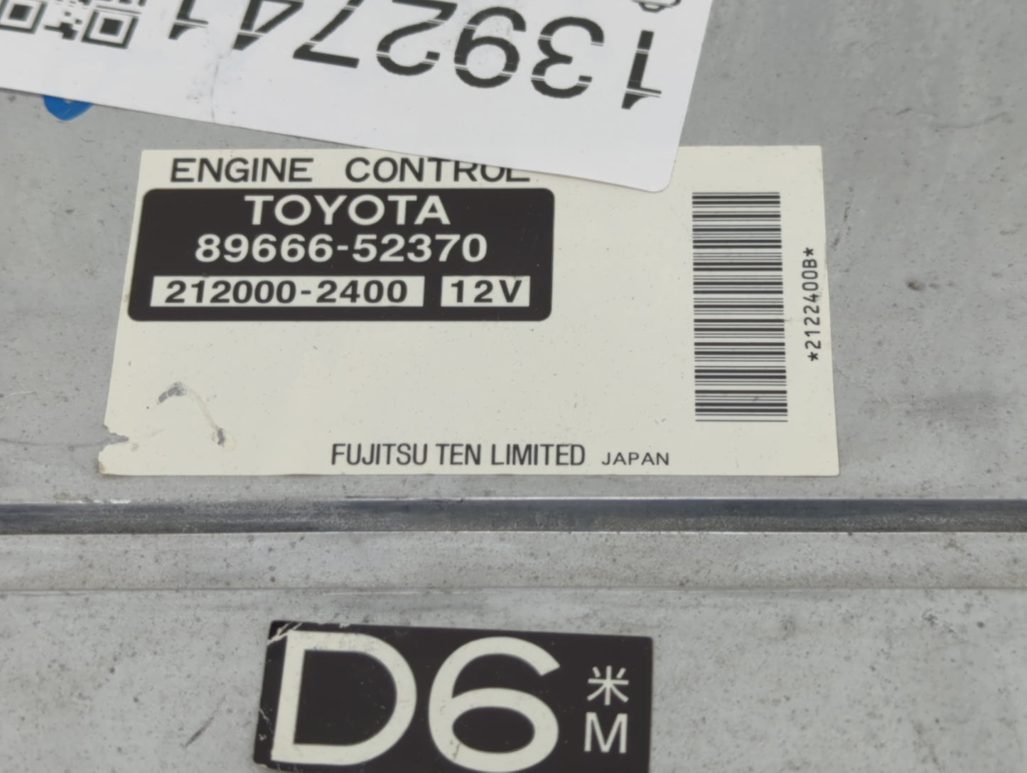 2005 Scion Xb PCM Engine Control Computer ECU ECM PCU OEM P/N:212000-2400 89666-52370 Fits OEM Used Auto Parts - Oemusedauto