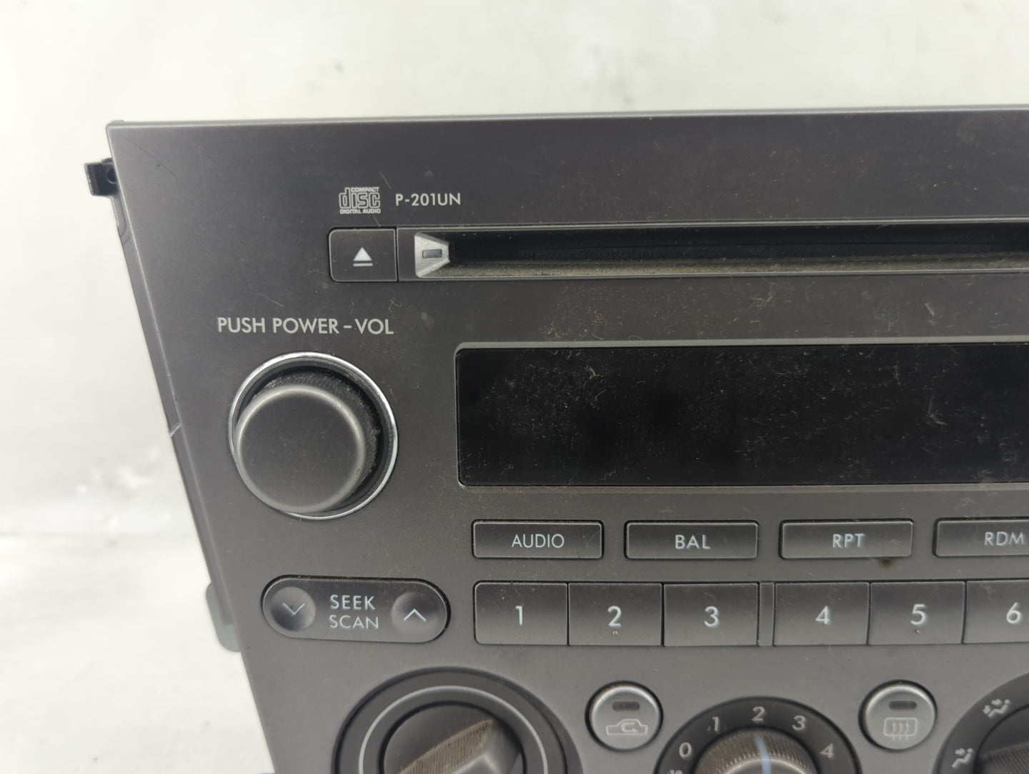 2005-2006 Subaru Legacy Radio AM FM Cd Player Receiver Replacement P/N:86201AG64A Fits Fits 2005 2006 OEM Used Auto Parts - 