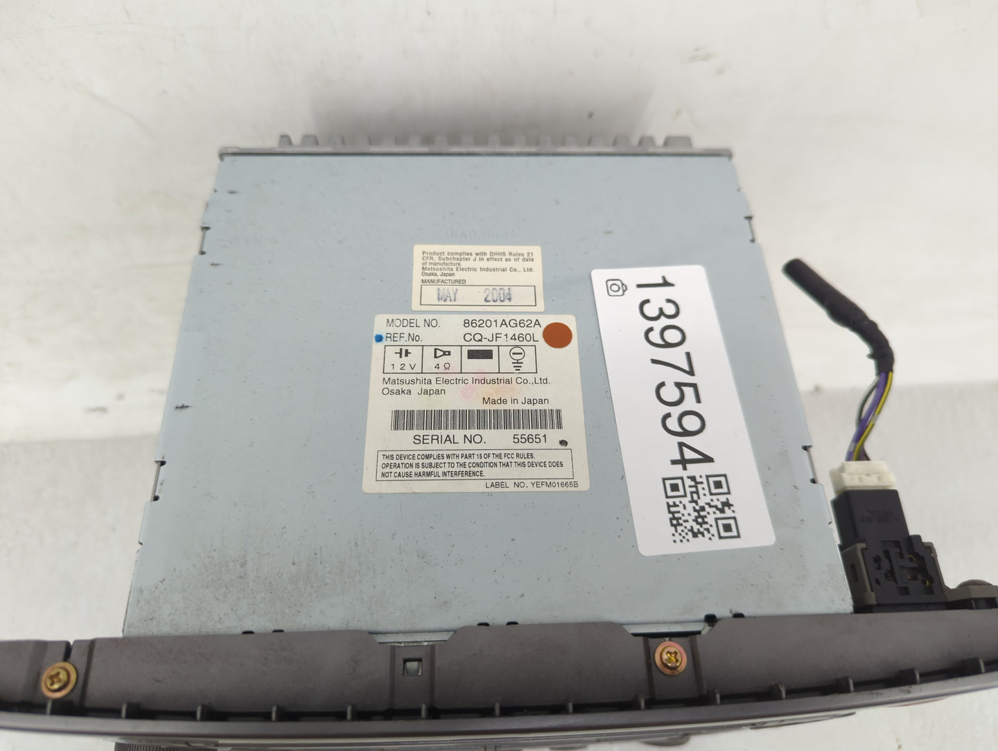 2005-2006 Subaru Legacy Radio AM FM Cd Player Receiver Replacement P/N:146570-2683 72311AG04A Fits Fits 2005 2006 OEM Used A
