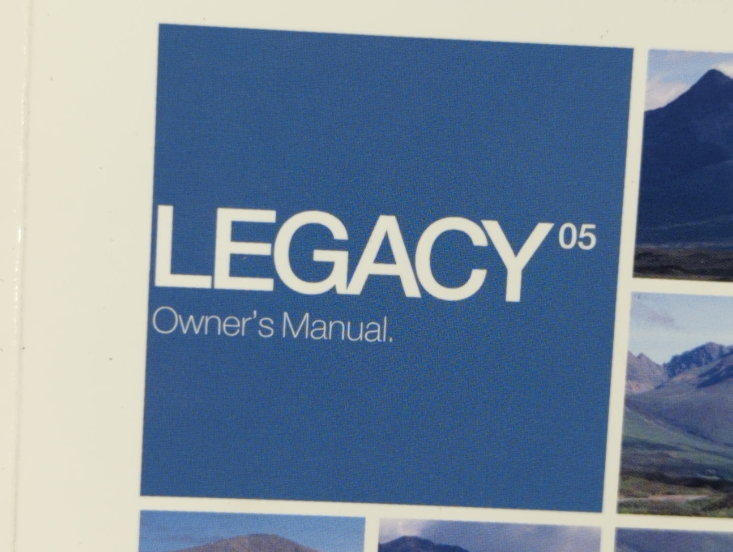 2005 Subaru Legacy Owners Manual Book Guide OEM Used Auto Parts - Oemusedautoparts1.com