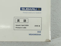 2005 Subaru Legacy Owners Manual Book Guide OEM Used Auto Parts - Oemusedautoparts1.com